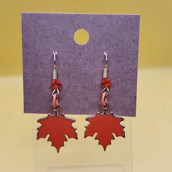 Orange Fall Earrings - Picture 1 of 1